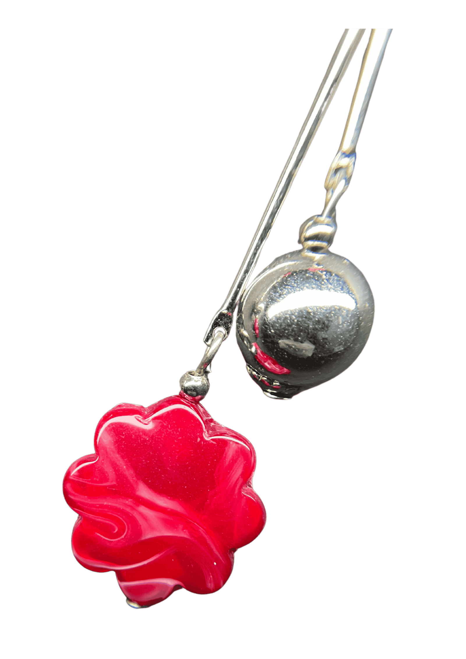 Vintage Red Petal Earings